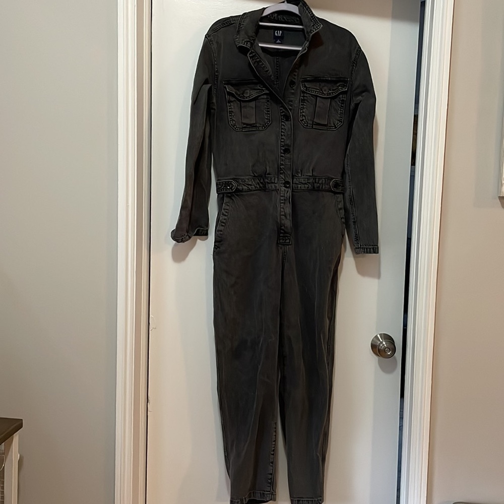 GAP denim jumpsuit in washed black